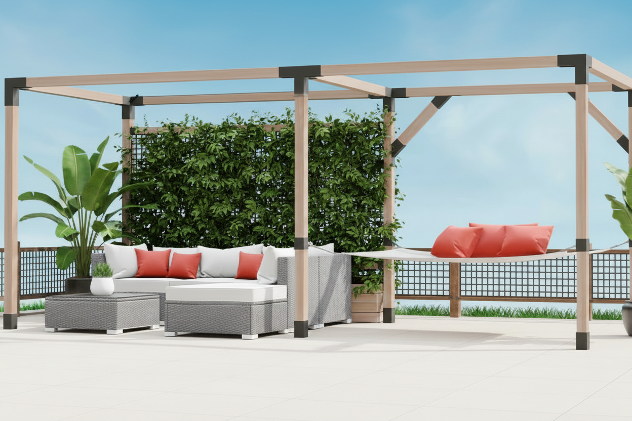 Grow ロングボード Linx Modular Pergolas by Wild Hog | Adobe Rock Products