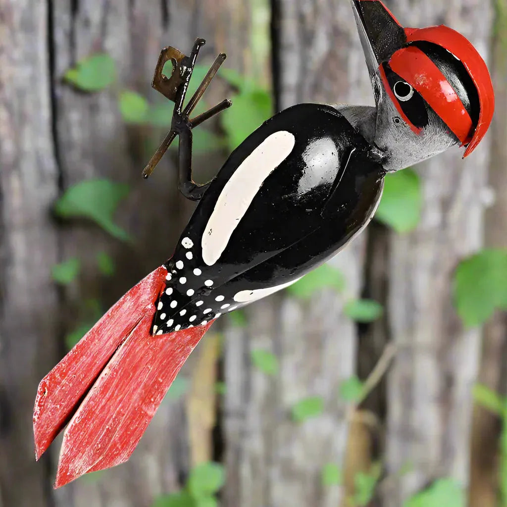 Recycled Metal Woodpecker