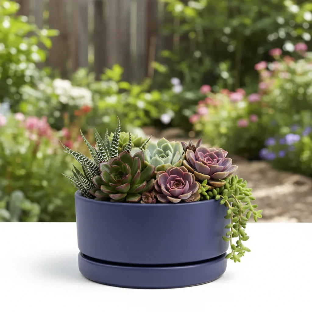 8.5" Low-Bowls with Water Saucers