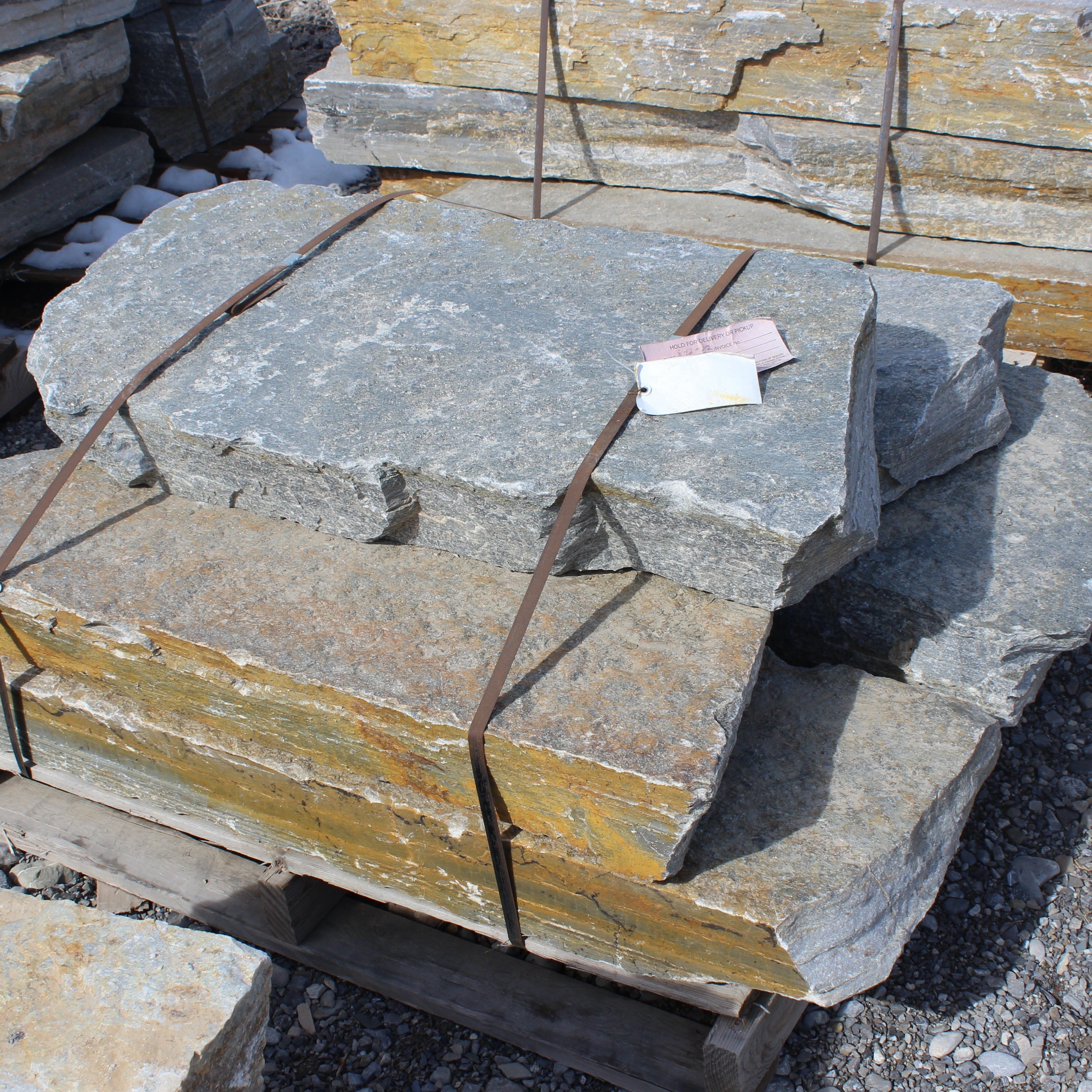 Rough Cut Charcoal Flagstone Steps