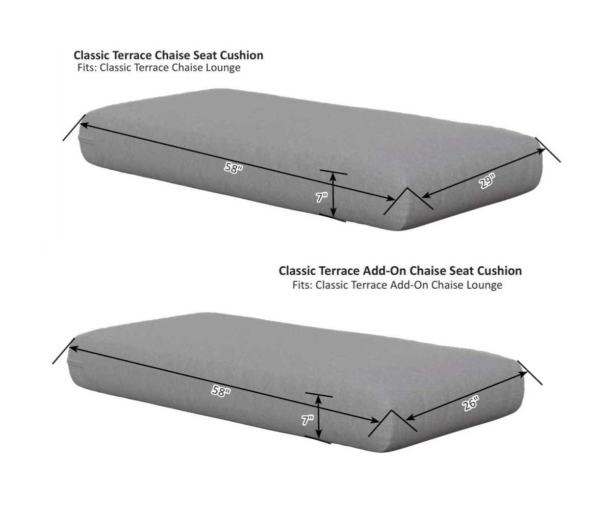 Classic Terrace Chaise Lounge & Add-on Cushions