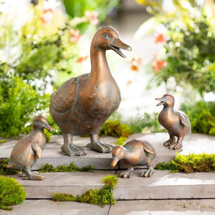 Duck Family with Mother and Three Babies | Set of 4