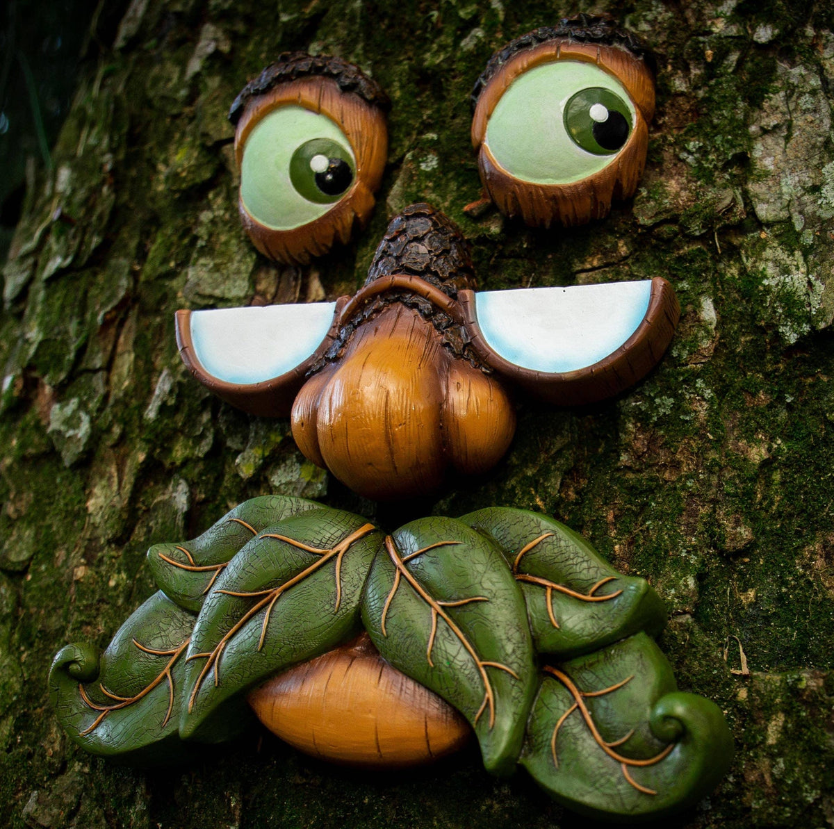 Decoración de caras de árbol para exteriores: arte de jardín con forma de árbol