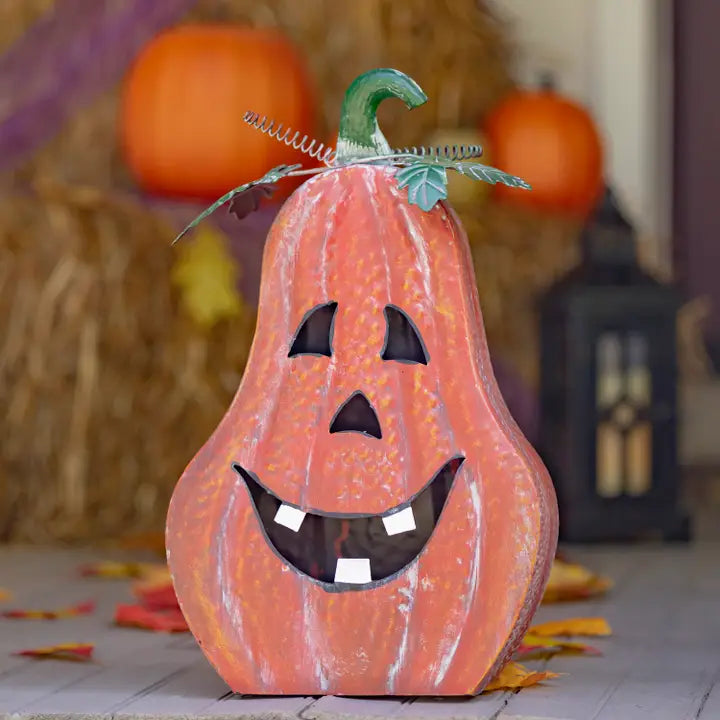Decoraciones de calabaza de metal - Juego de 3 piezas