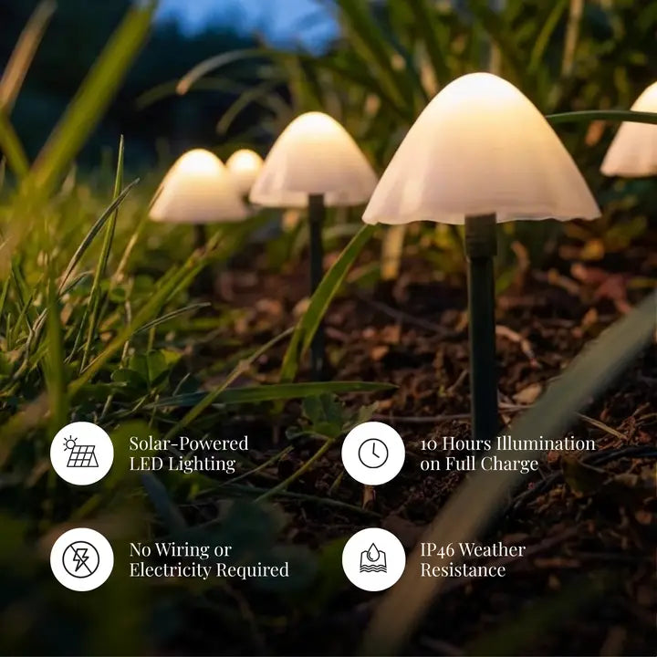 Solar Mushroom Lights | 10 in 1