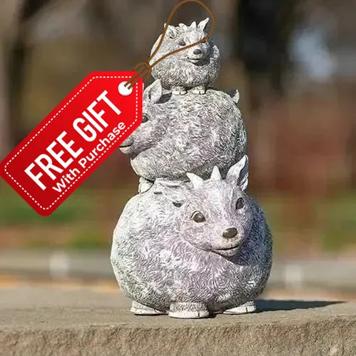 Stacked Goat Statue Pudgy Pal