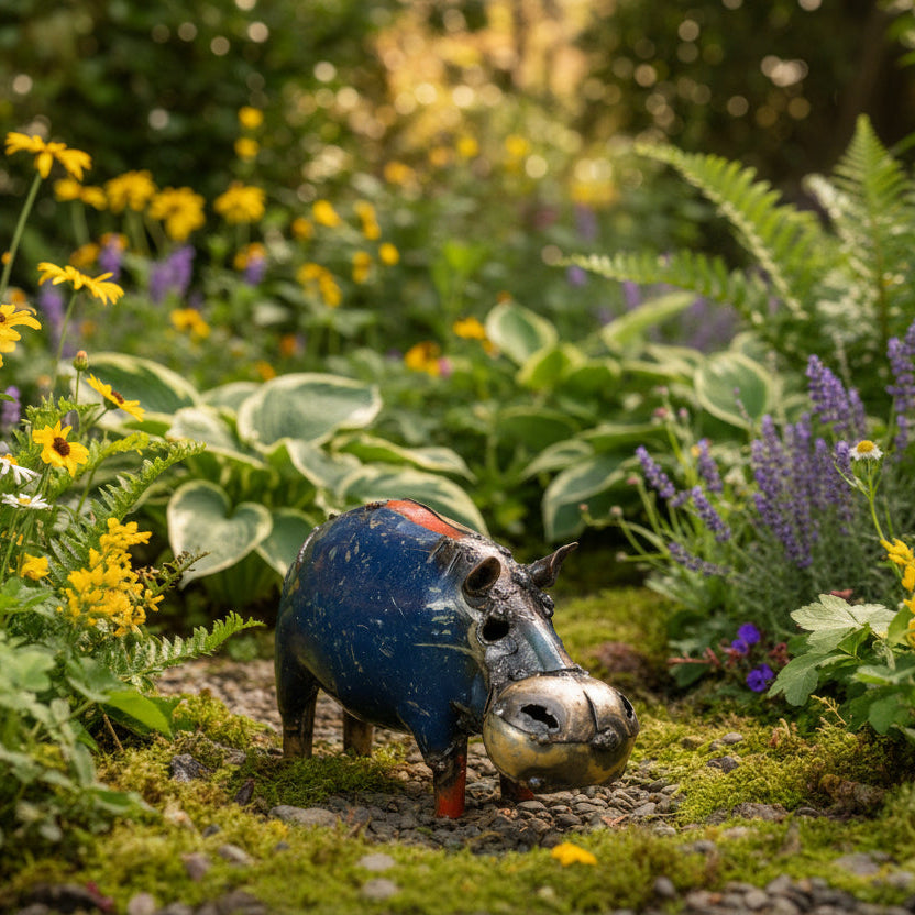 Colorful Recycled Mini Hippo