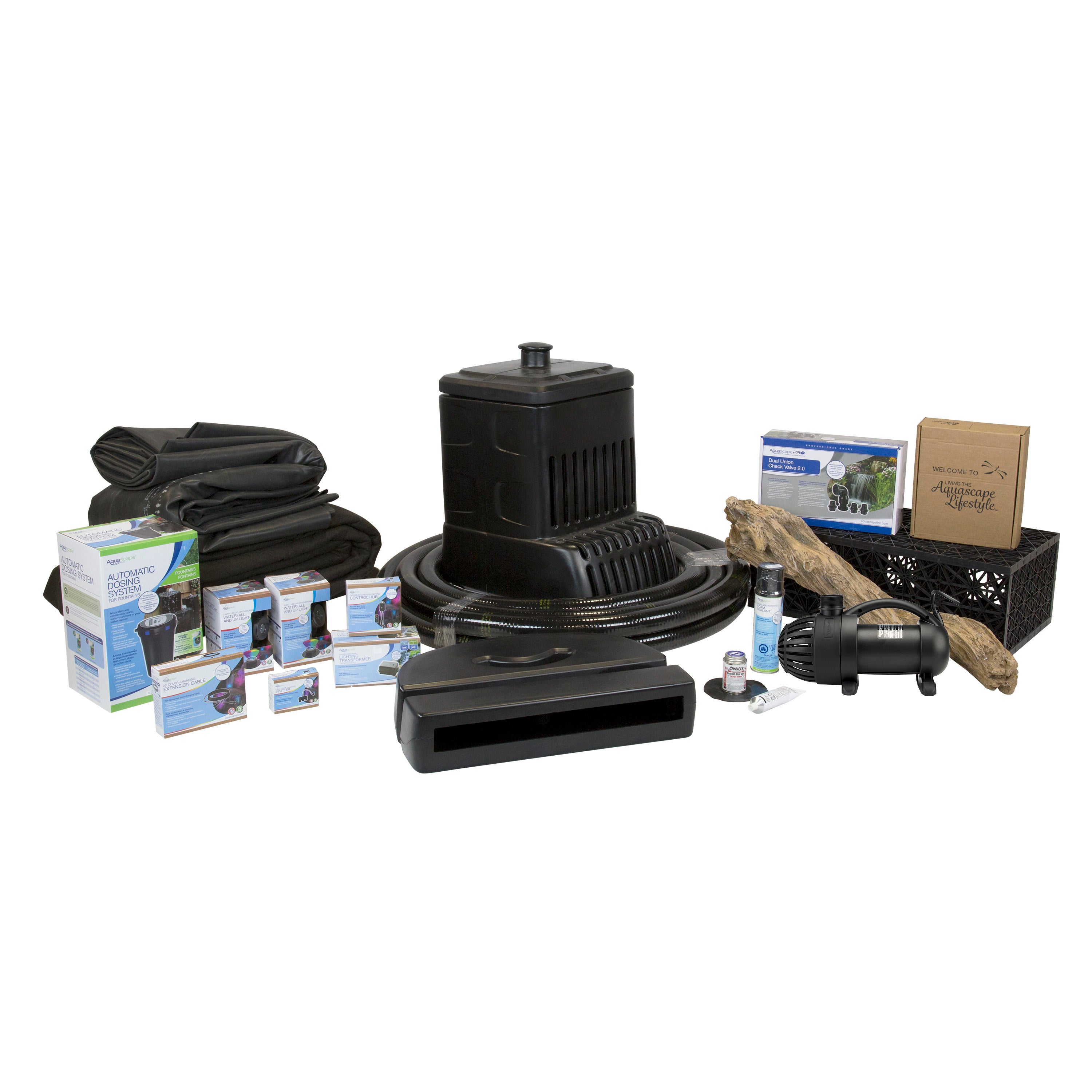 16' Medium Pondless Waterfall Kit with Aquasurge 2000-4000 Pump