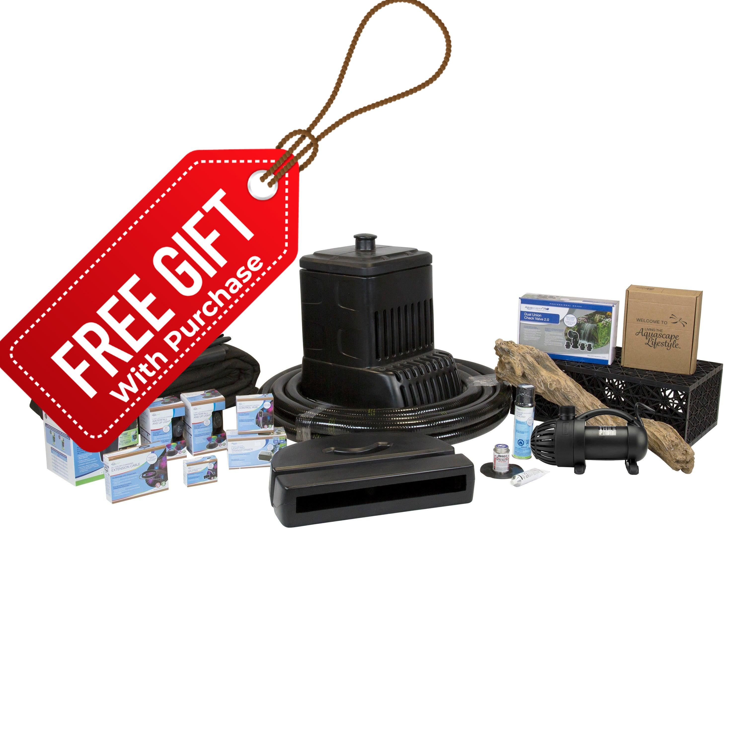 16' Medium Pondless Waterfall Kit with Aquasurge 2000-4000 Pump