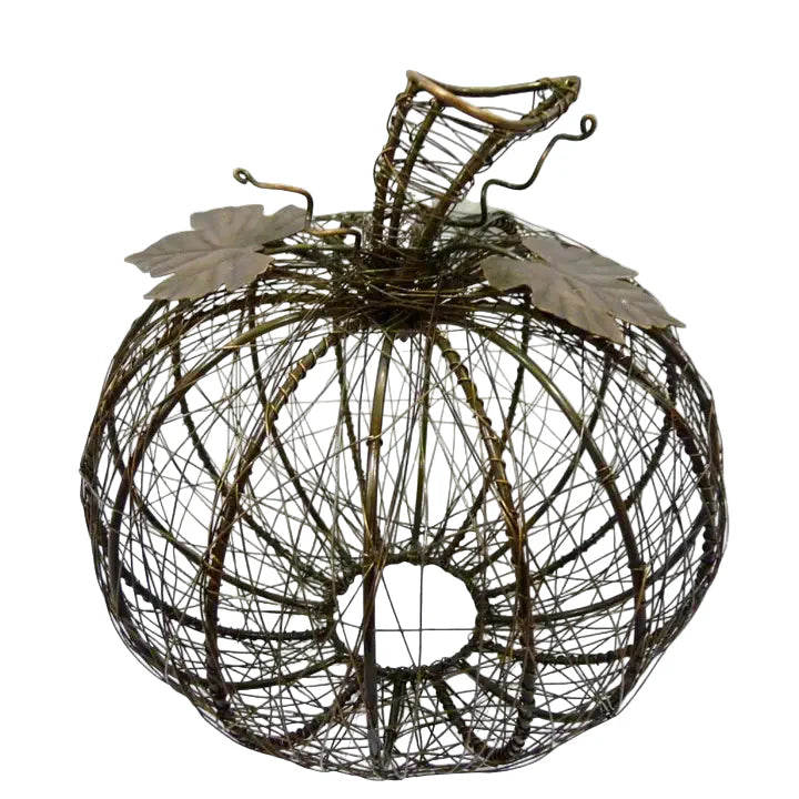 Calabaza de alambre envuelto en bronce