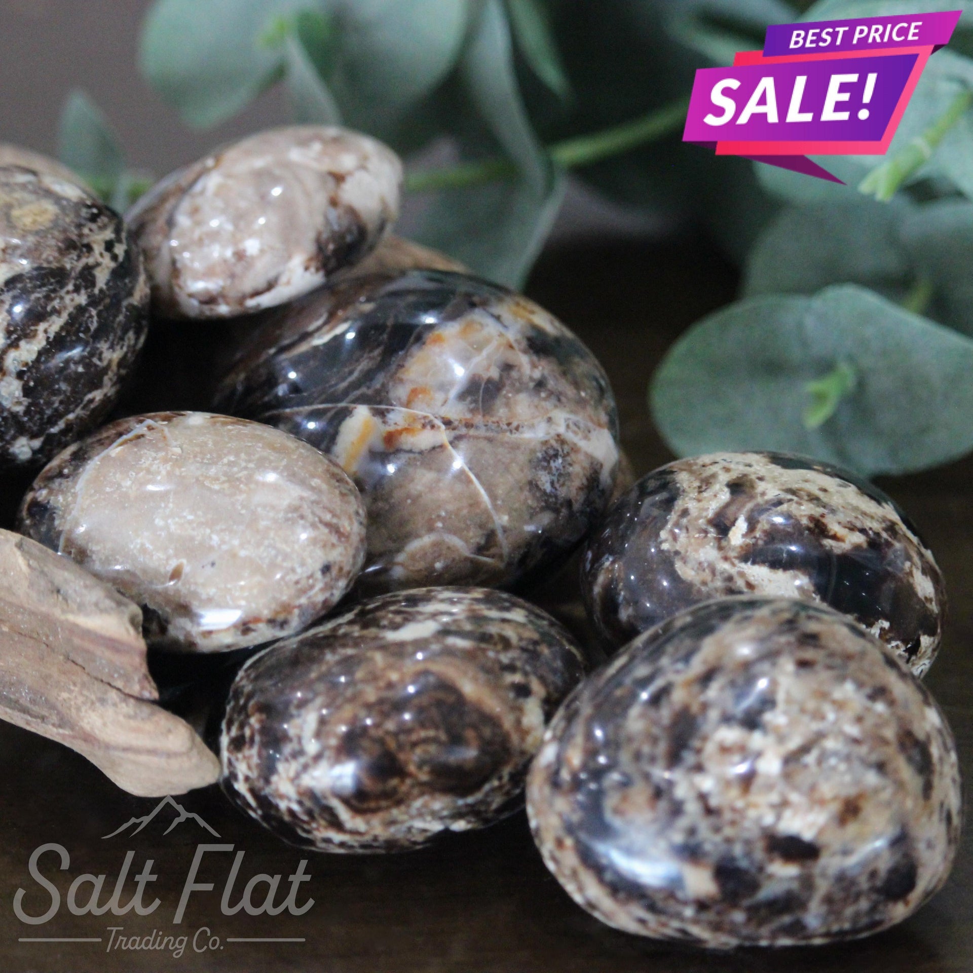 Black Opal Palm Stone