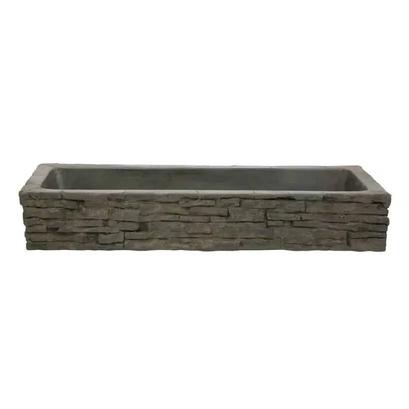 Stacked Slate Wall Topper | Straight Quad-Spill