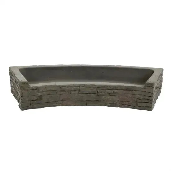 Stacked Slate Wall Topper | Curved Front-Spill