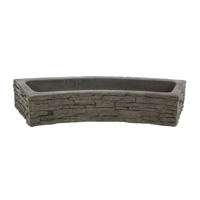 Stacked Slate Wall Topper | Curved Quad-Spill