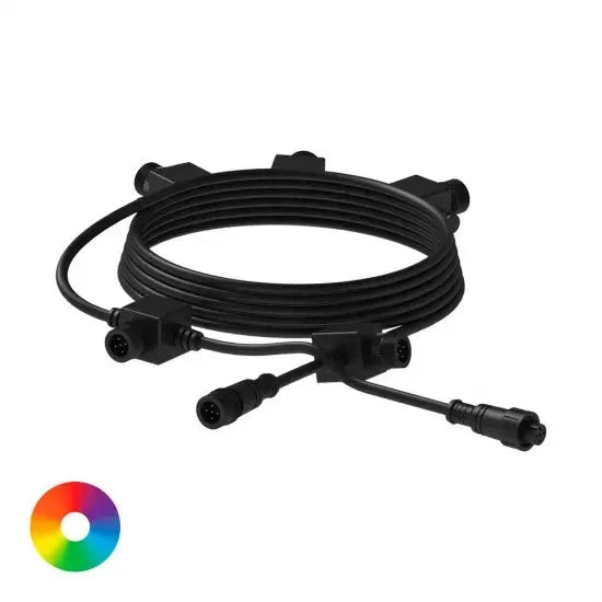 5-Outlet Color-Changing Light Extension Cable