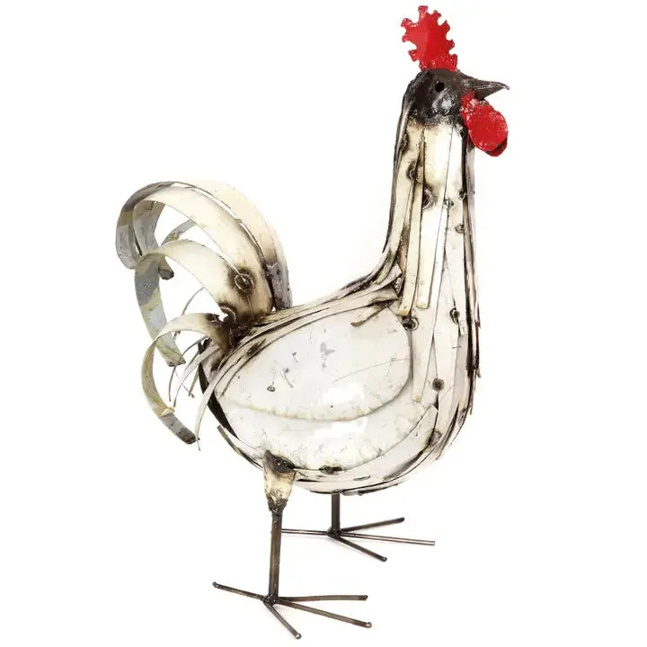 Recycled Metal Regal Rooster