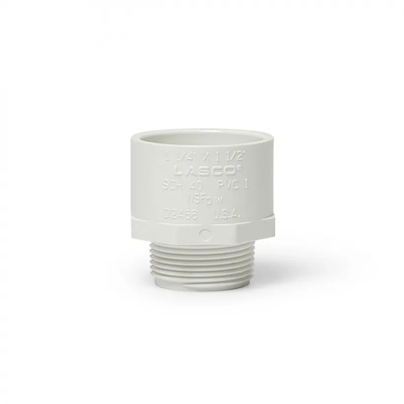 PVC Male Adapter | 1-1/4″ MPT X 1-1/2″ SLIP