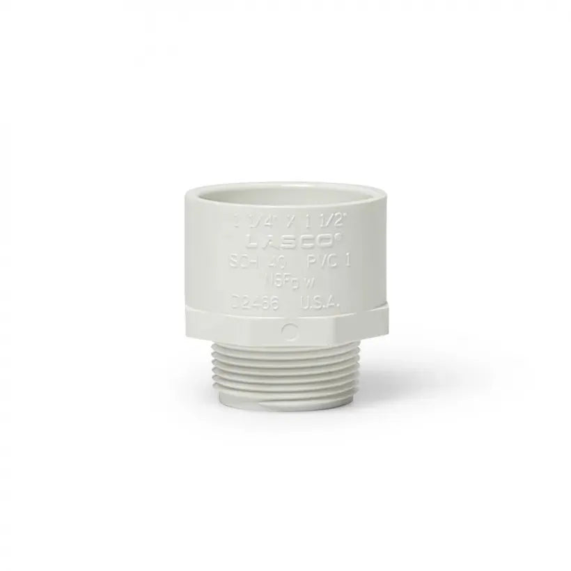 PVC Male Adapter | 1-1/4″ MPT X 1-1/2″ SLIP