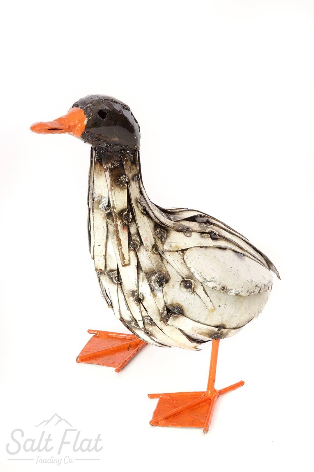Recycled Metal Duckling Sculpture