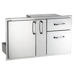 Premium Door w/Double Drawer & Platter Storage