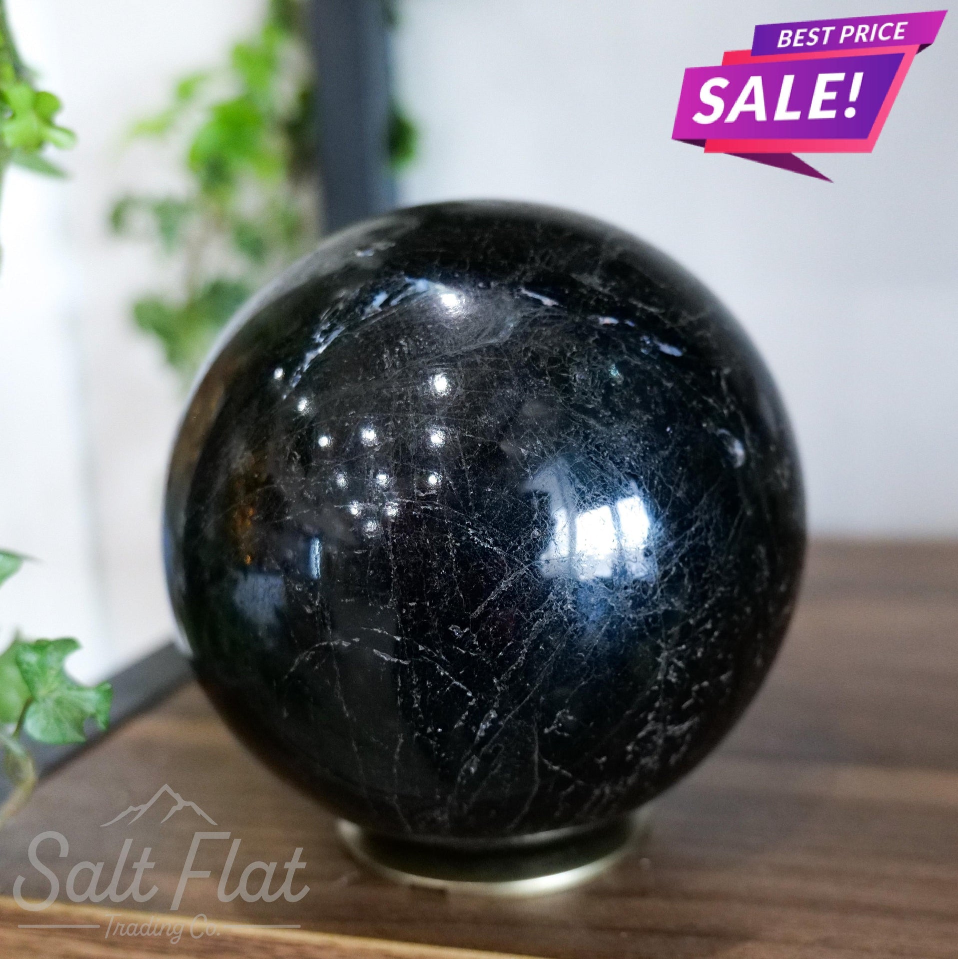 Esfera de turmalina negra