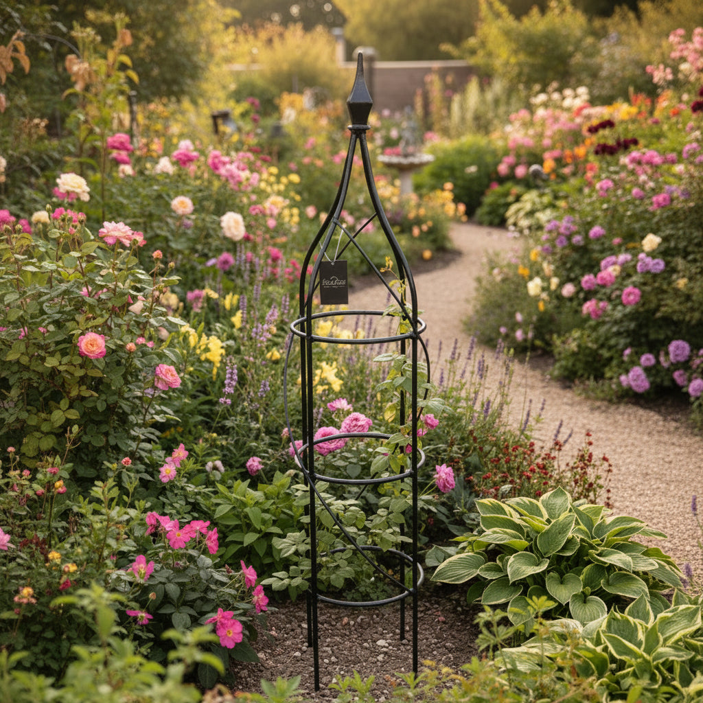 Solid Rose Topiaries | Black