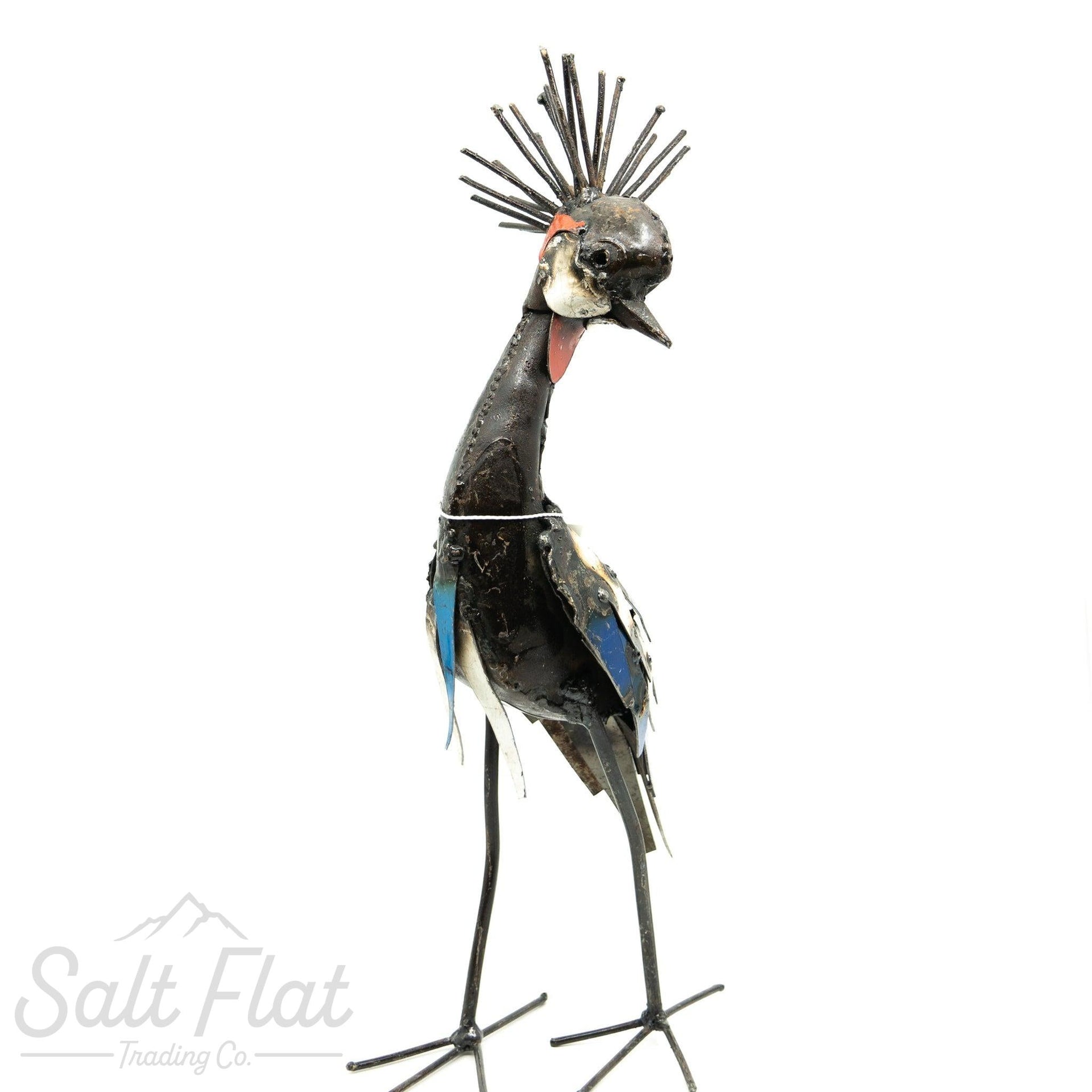 Recycled Metal Short Crowned Crane