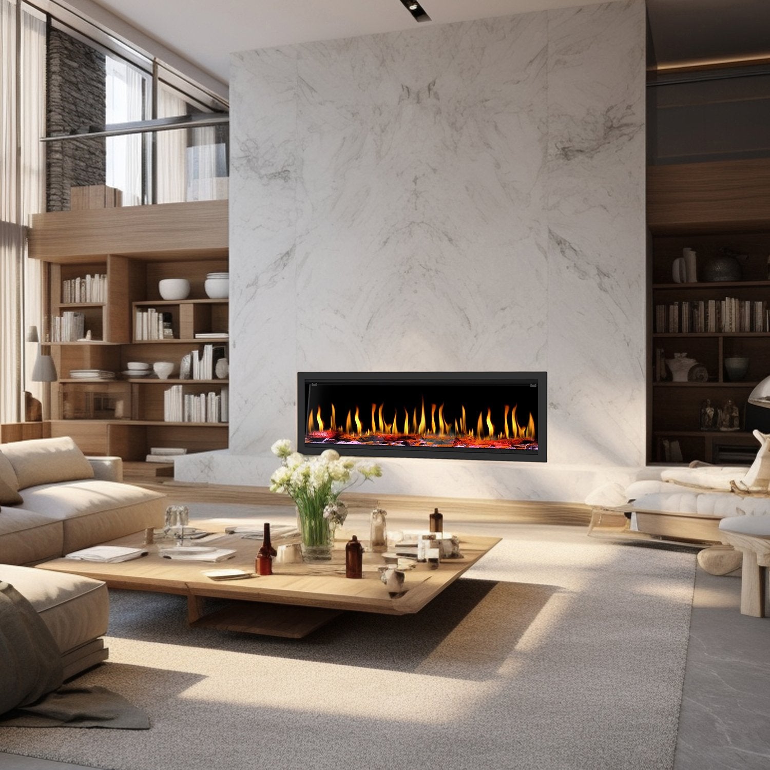 Chimenea eléctrica virtual inteligente de la serie Tempo de Dynasty