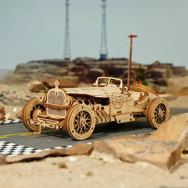 Rompecabezas de madera 3D de coches de Gran Premio