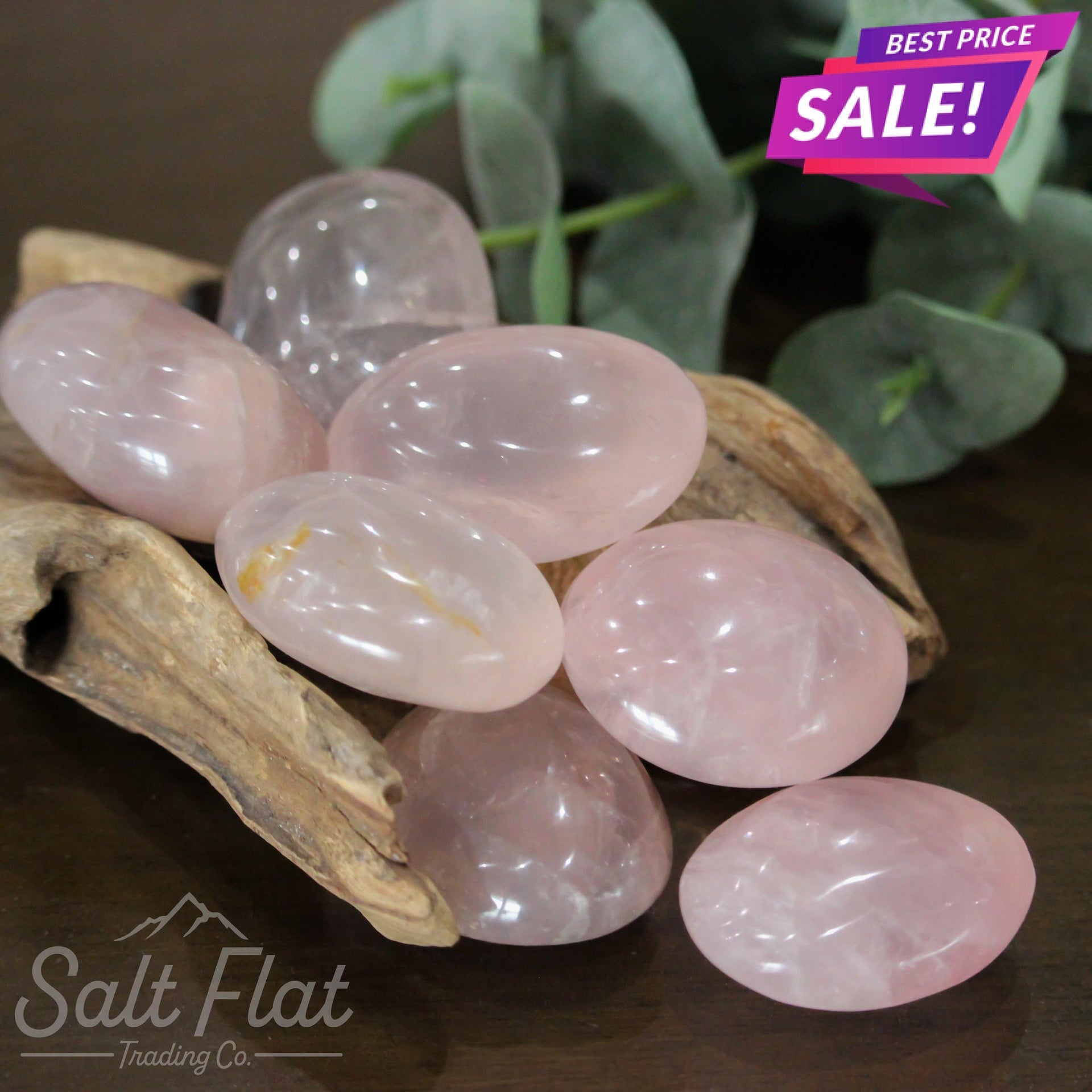 Rose Quartz Palm Stone