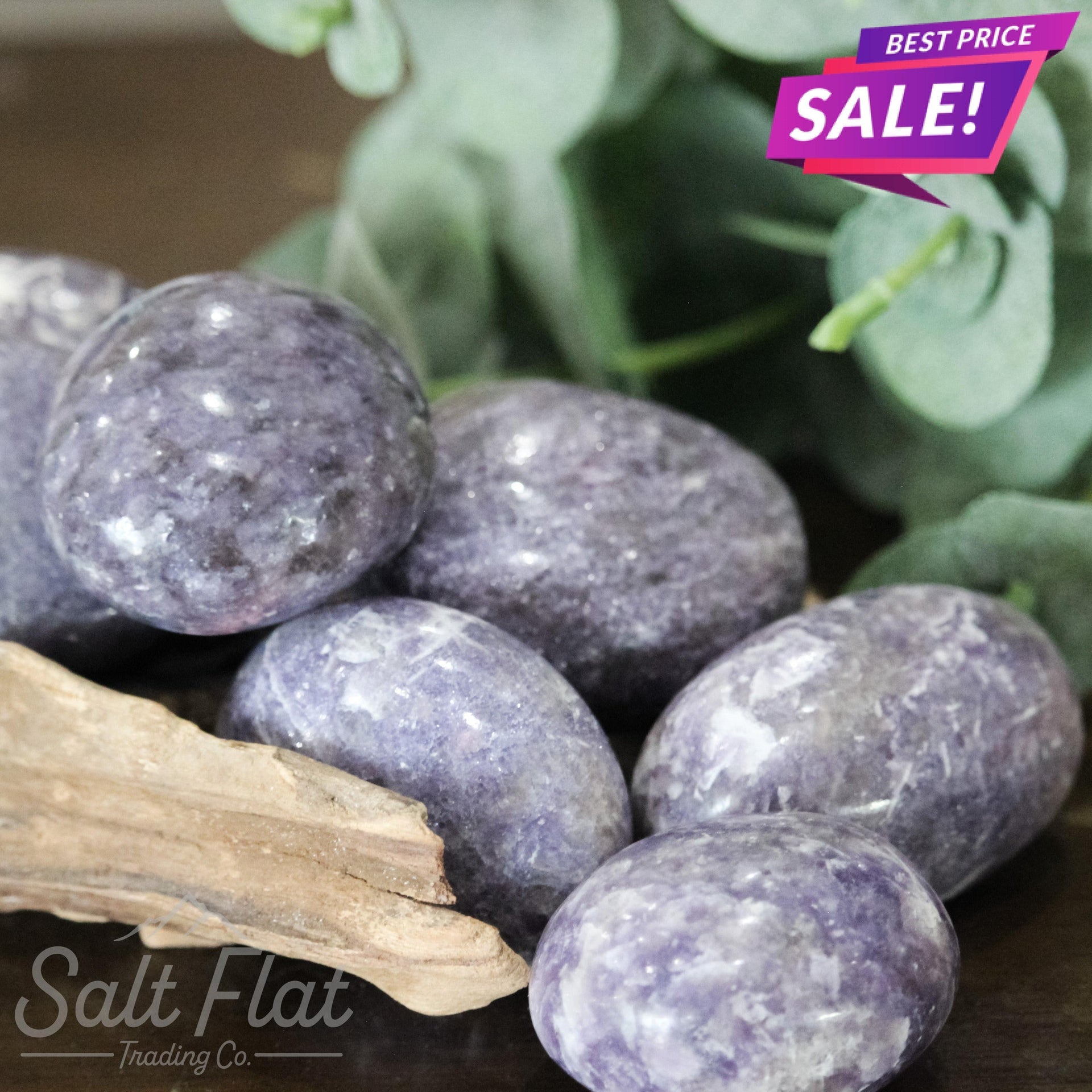 Lepidolite Palm Stone