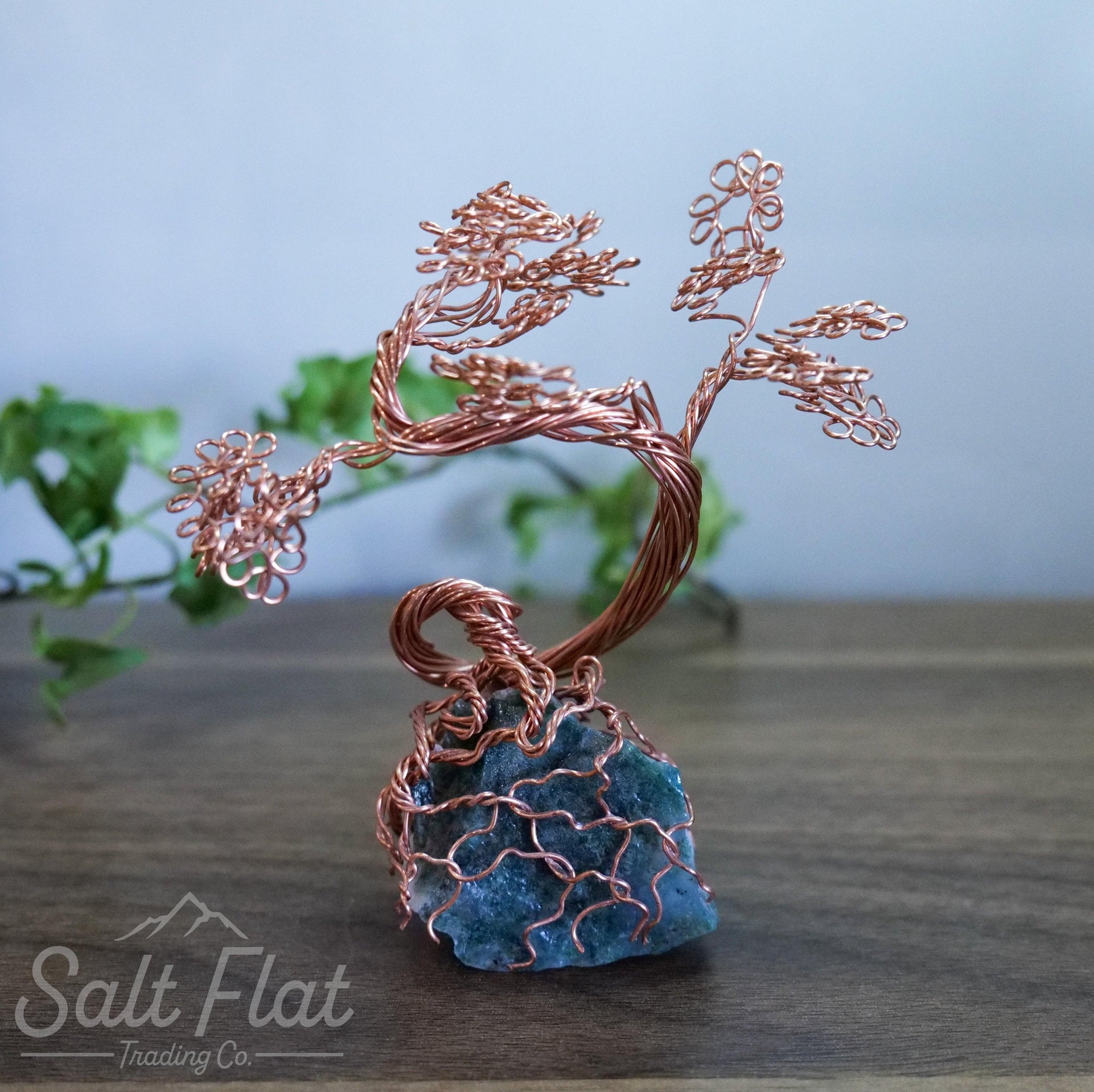 Mini Copper Bonsai Tree- Moss Agate