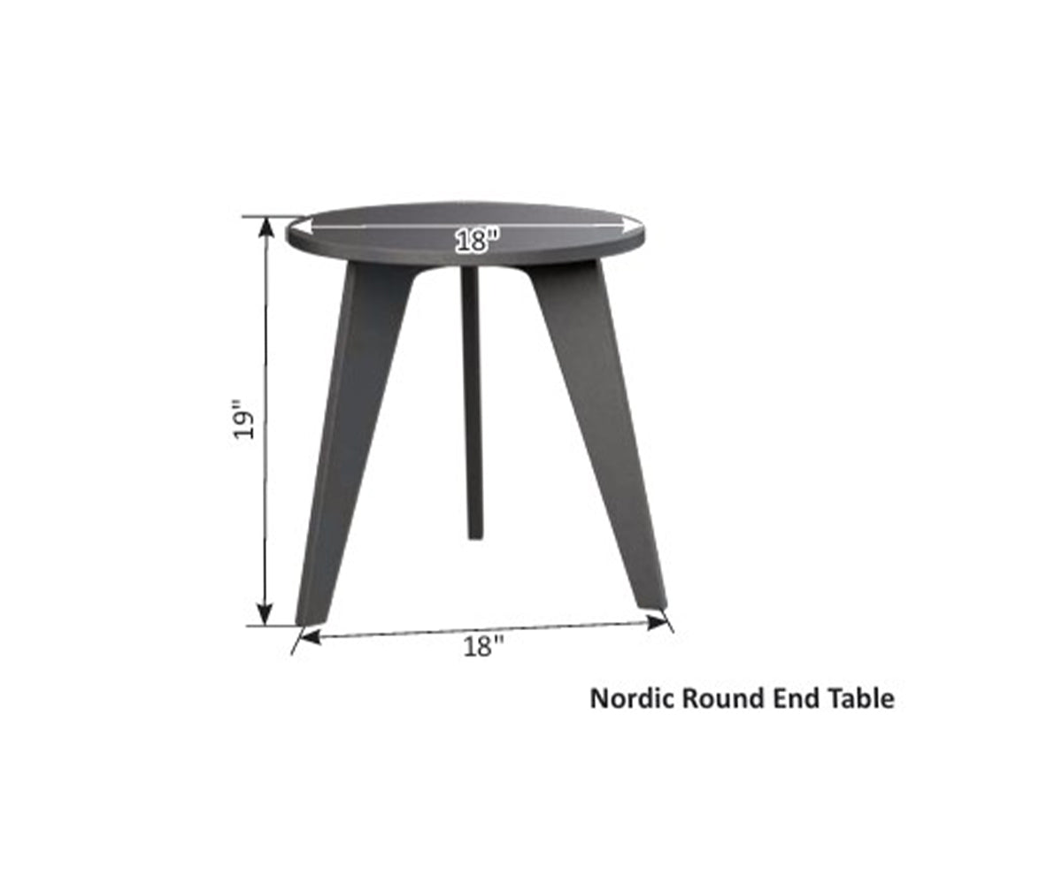 Nordic Round End Table