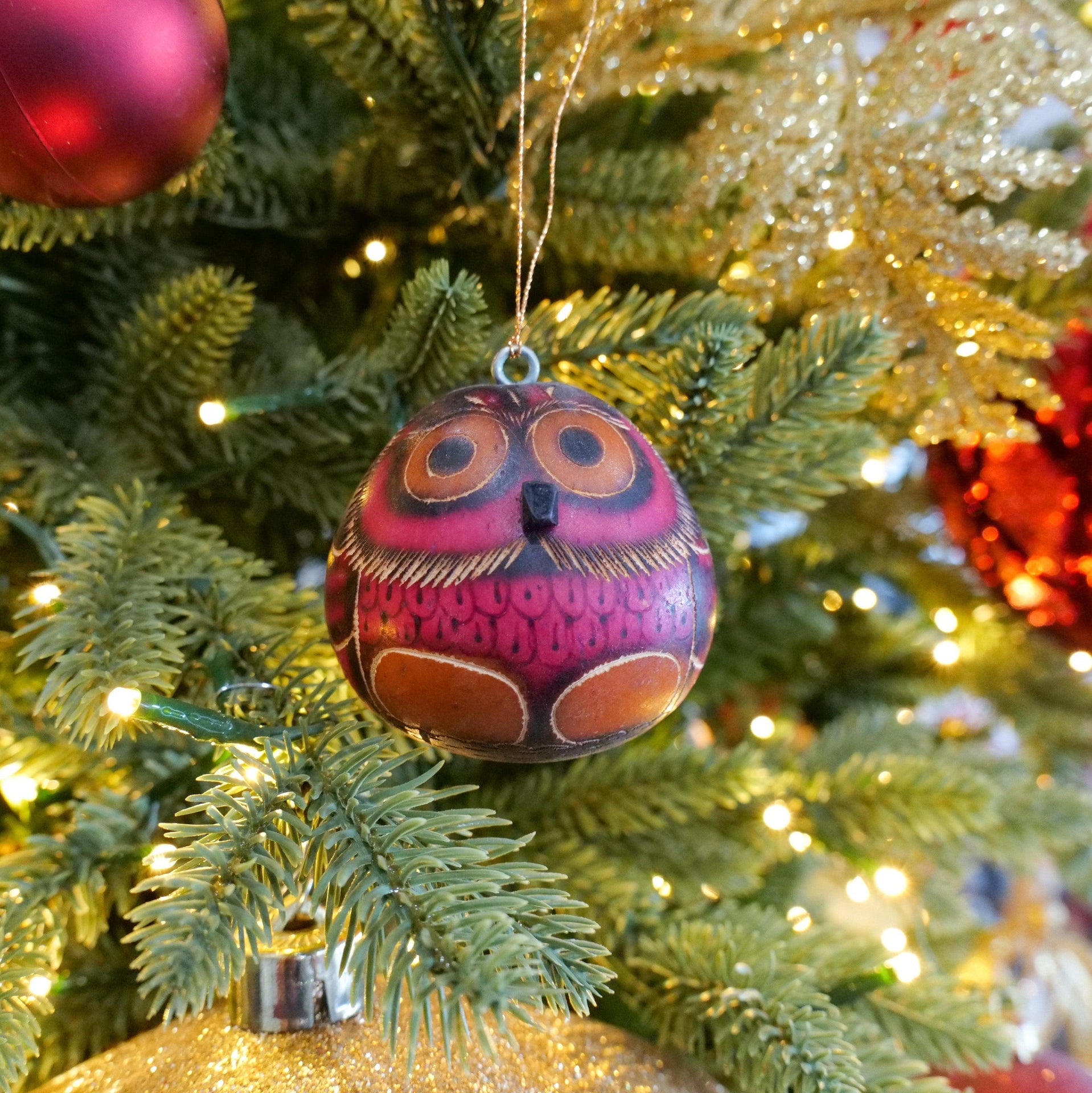 Adornos de calabaza en miniatura de búho
