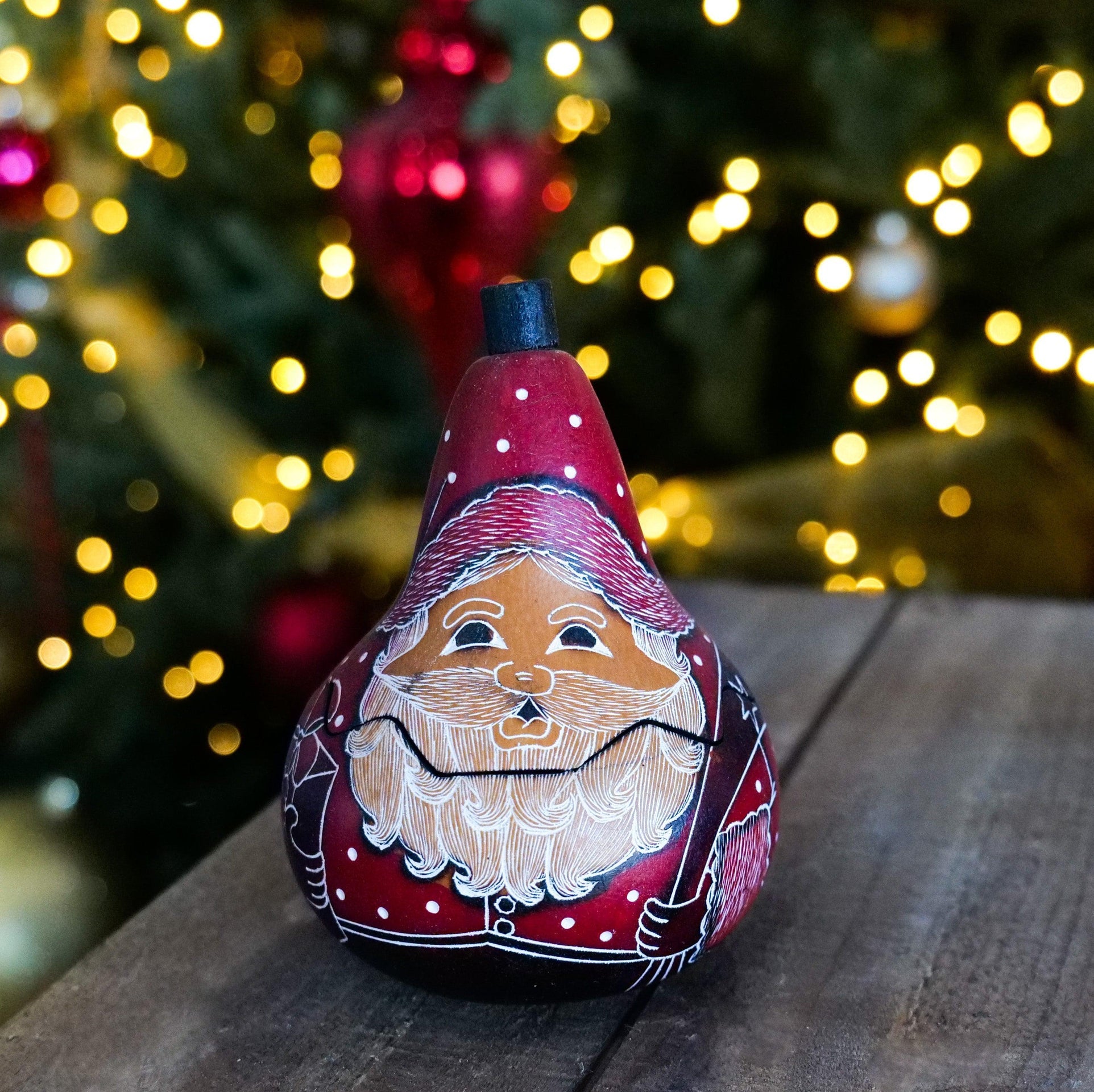 Pequeña caja de calabaza de Papá Noel