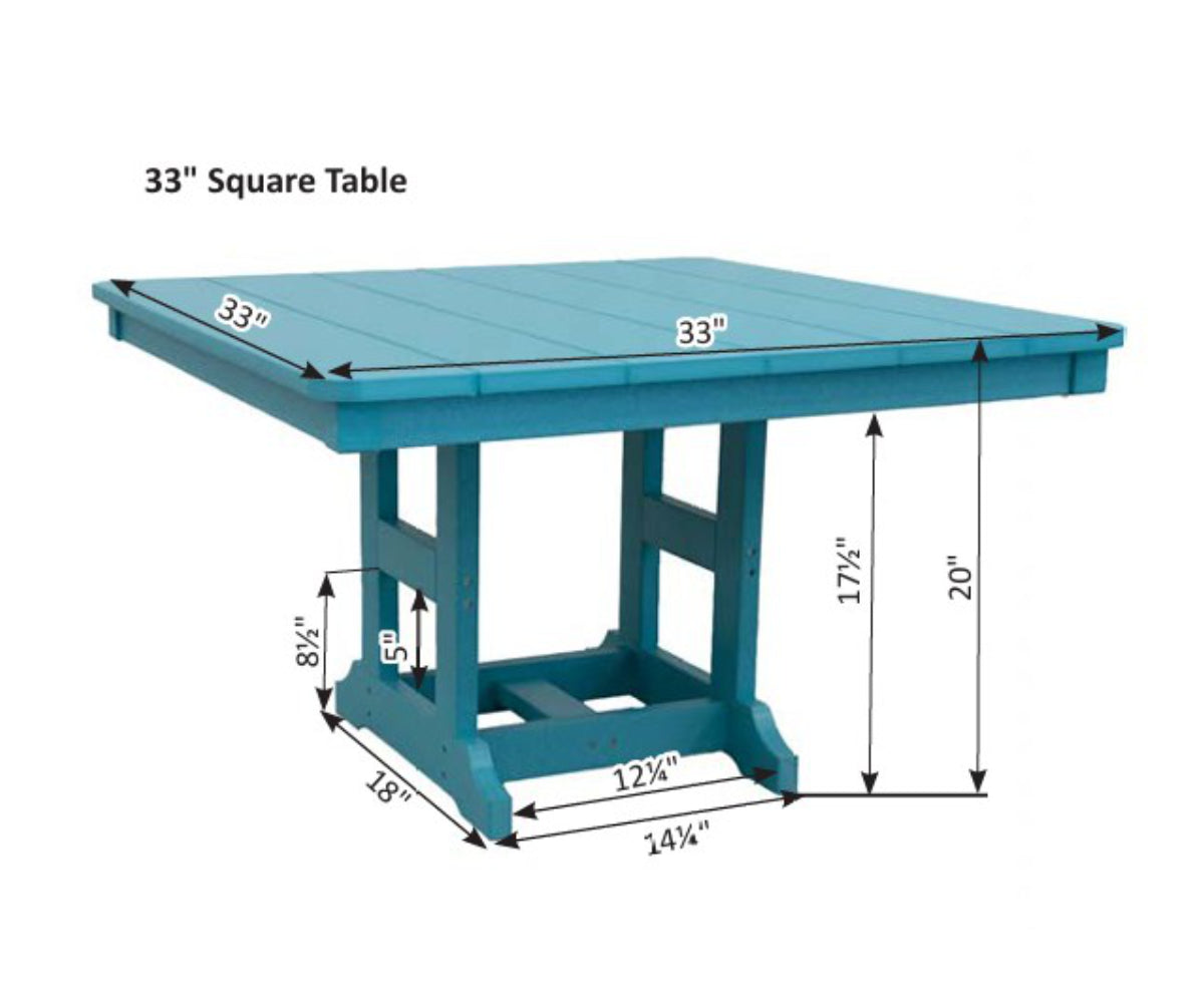 Kids Comfo 33″ Square Table