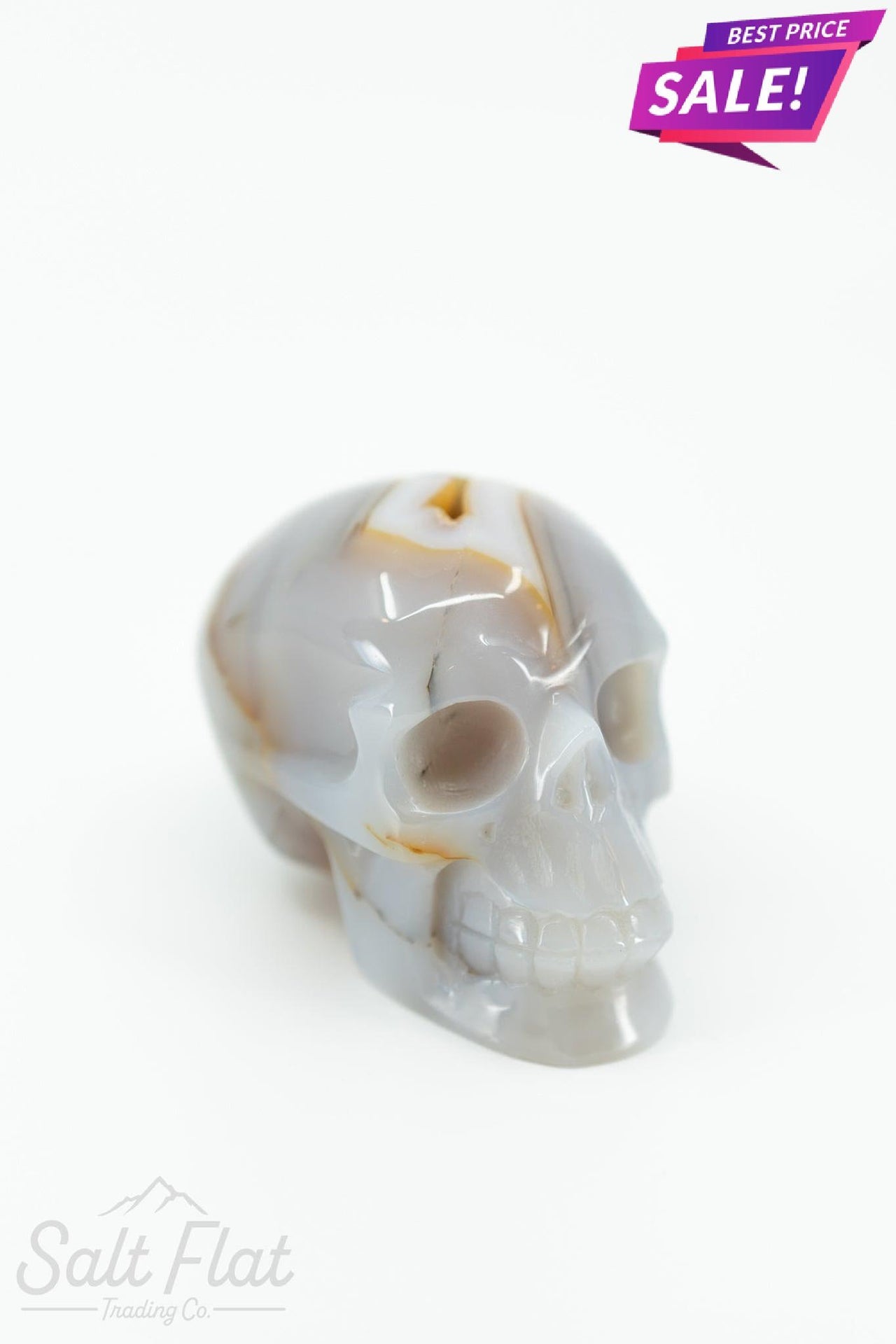 Calavera de cristal de 4" con caja