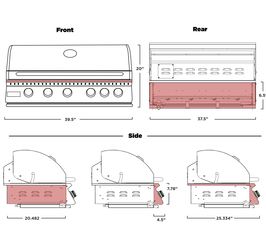 Sizzler Pro 40" Built-In Grill
