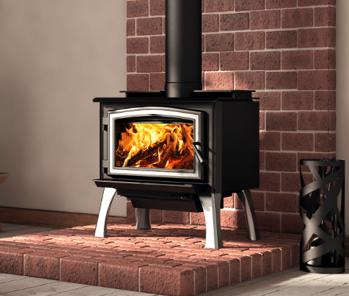 Brushed Nickel Cast Iron Straight Legs With Ash Drawer