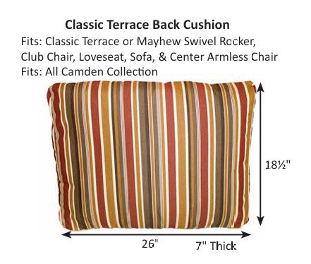 Classic Terrace Deep Seating Cushions