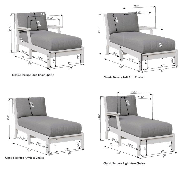 Classic Terrace Chaise Lounge