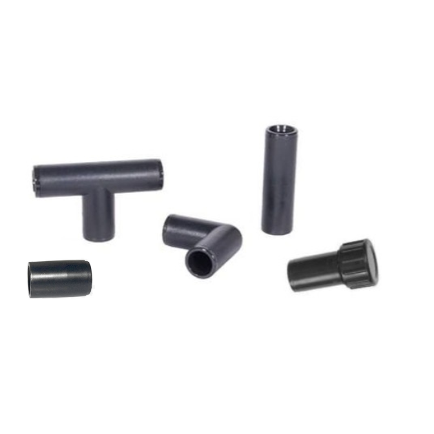 Accesorios de compresión: acoplamiento, te, codo, tapa de extremo, PVC x polietileno
