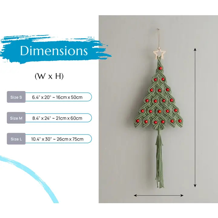 Árbol de Navidad de macramé - Grande