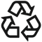 black recycle symbol, png