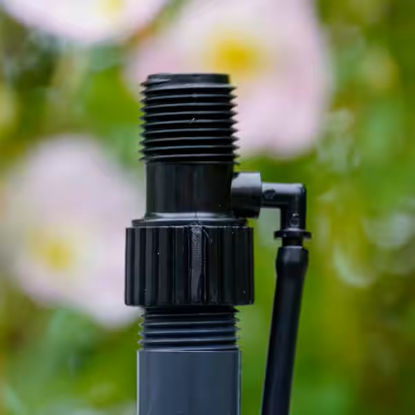 Adaptador de tubo vertical de 1/2" con conector de microtubo de 1/4"