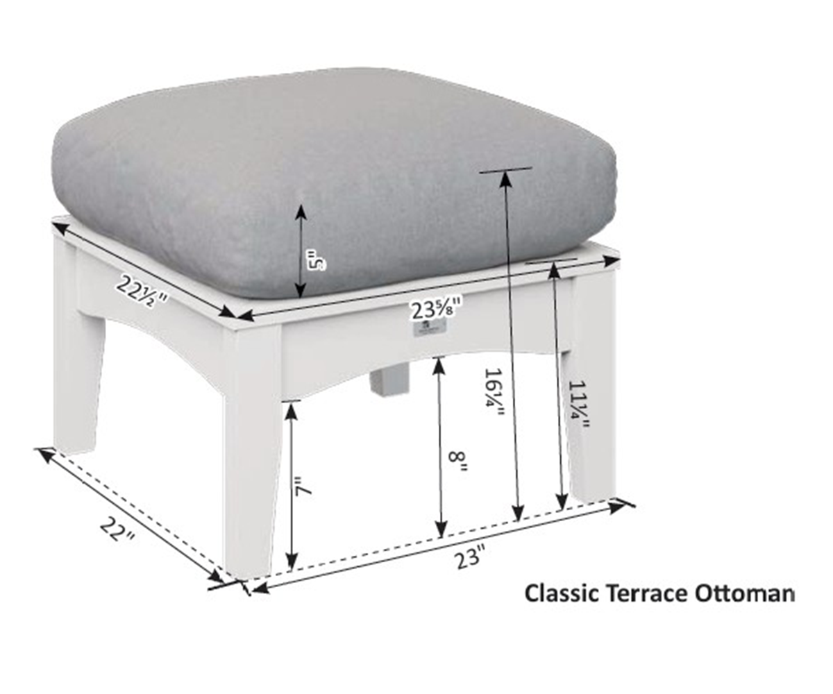Classic Terrace Ottoman