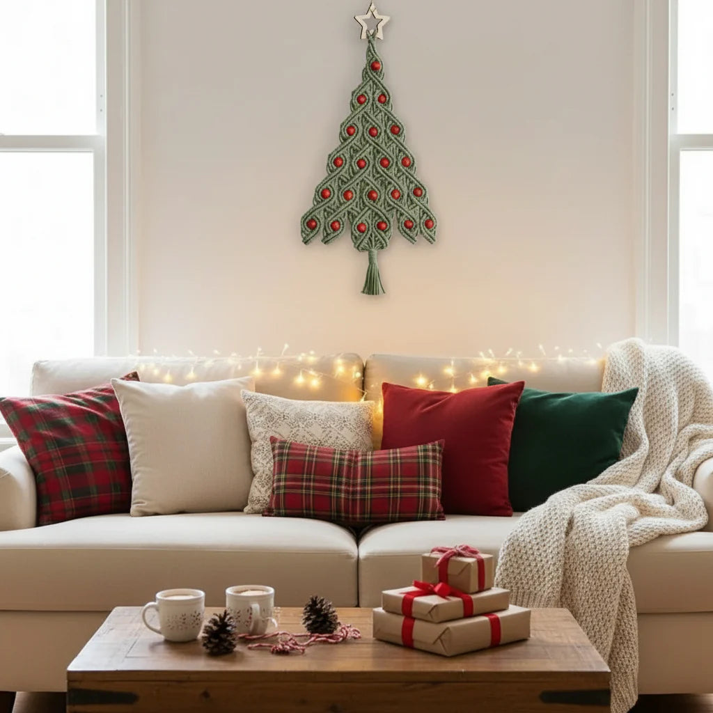 Árbol de Navidad de macramé - Grande
