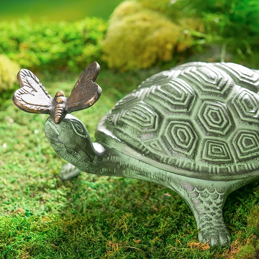 14"L Turtle and Butterfly
