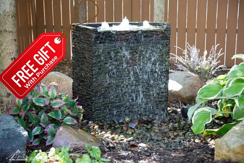Stacked Slate Spillway Wall Landscape Fountain Kit | 32"