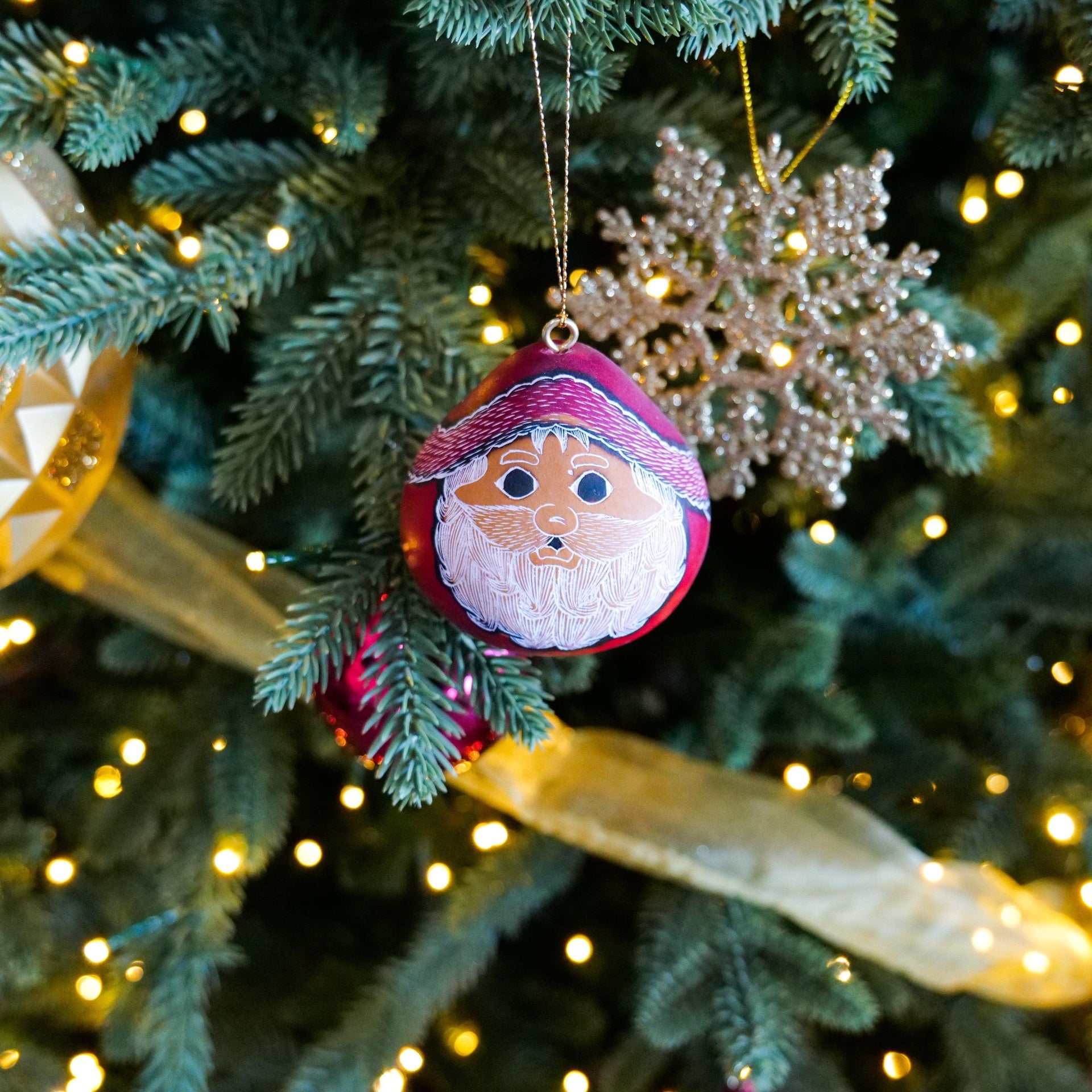 Mini adornos navideños de calabaza